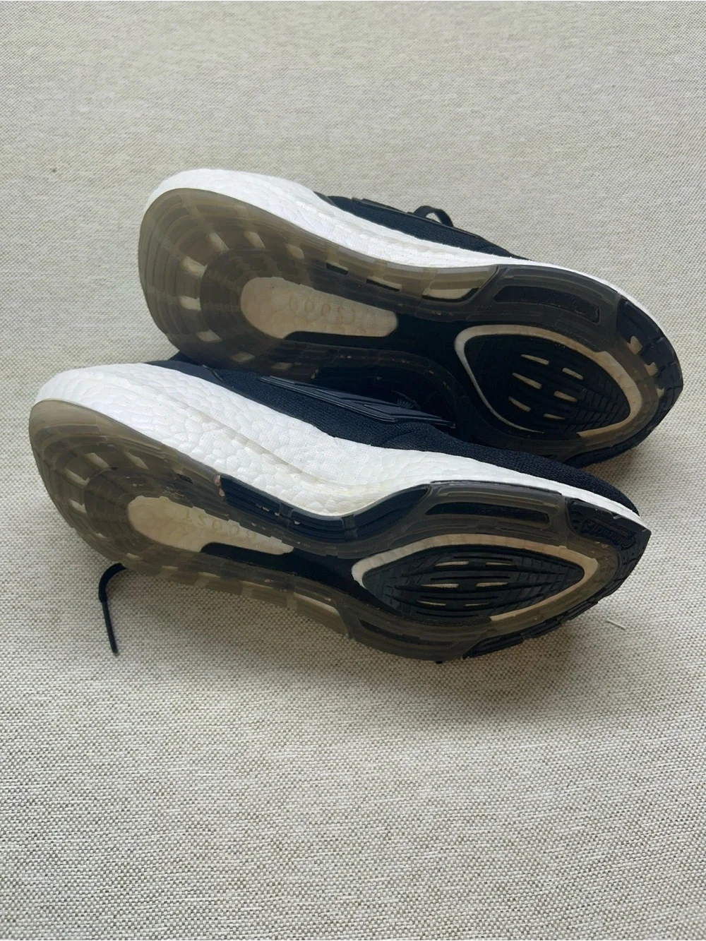 adidas Black Men’s Knit Lace-Up Sneakers with White Sole
